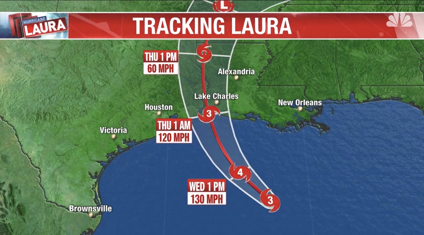 Huracán Laura mantiene en vilo a la costa de Texas y Luisiana en Estados Unidos 